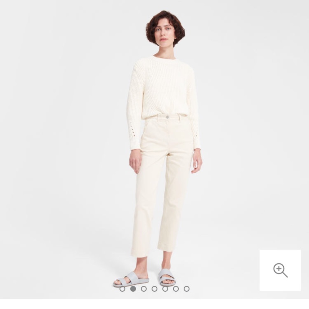 Everlane Straight Leg Crop in Stone
